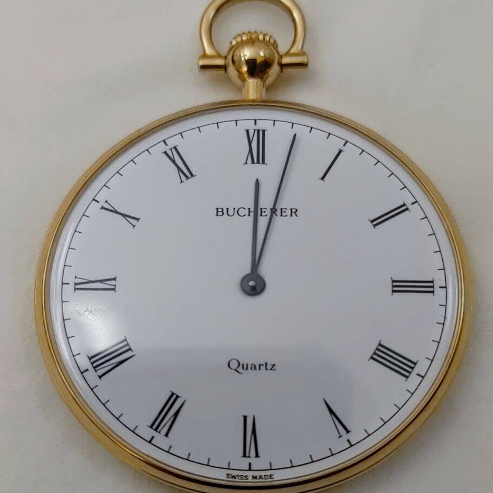 Bucherer Gold and White Pocket Watch